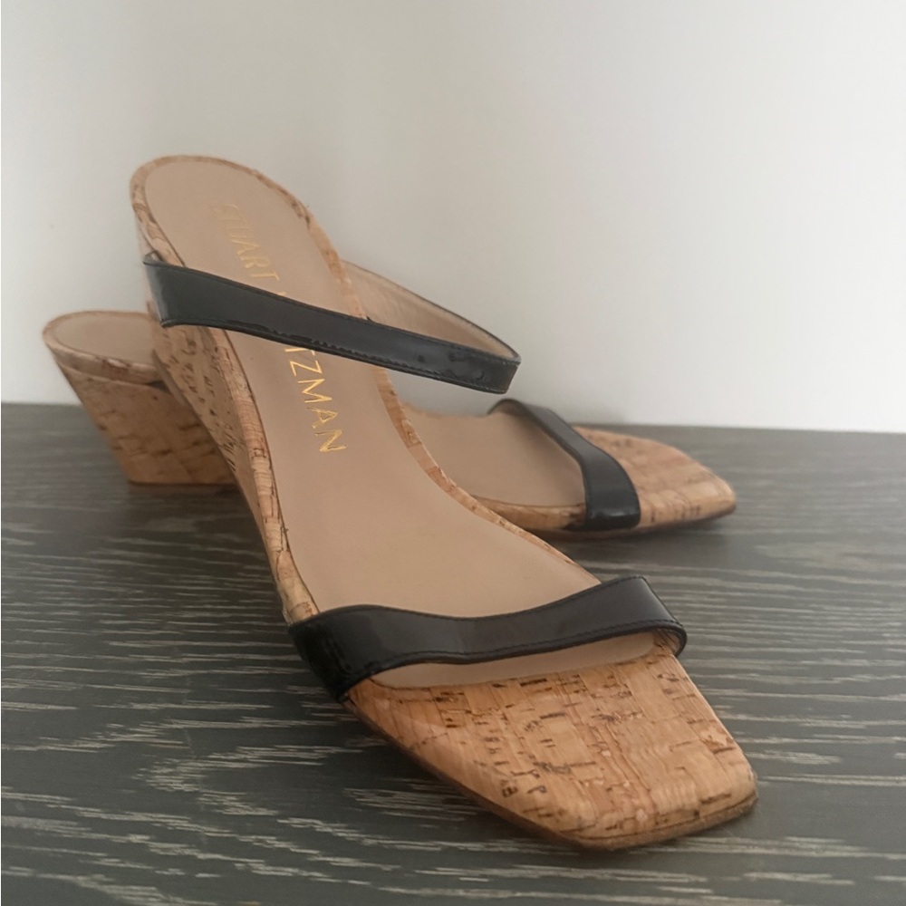 Stuart Weitzman Aleena 50 Wedge Sandals Sz 8 - Picture 4 of 9